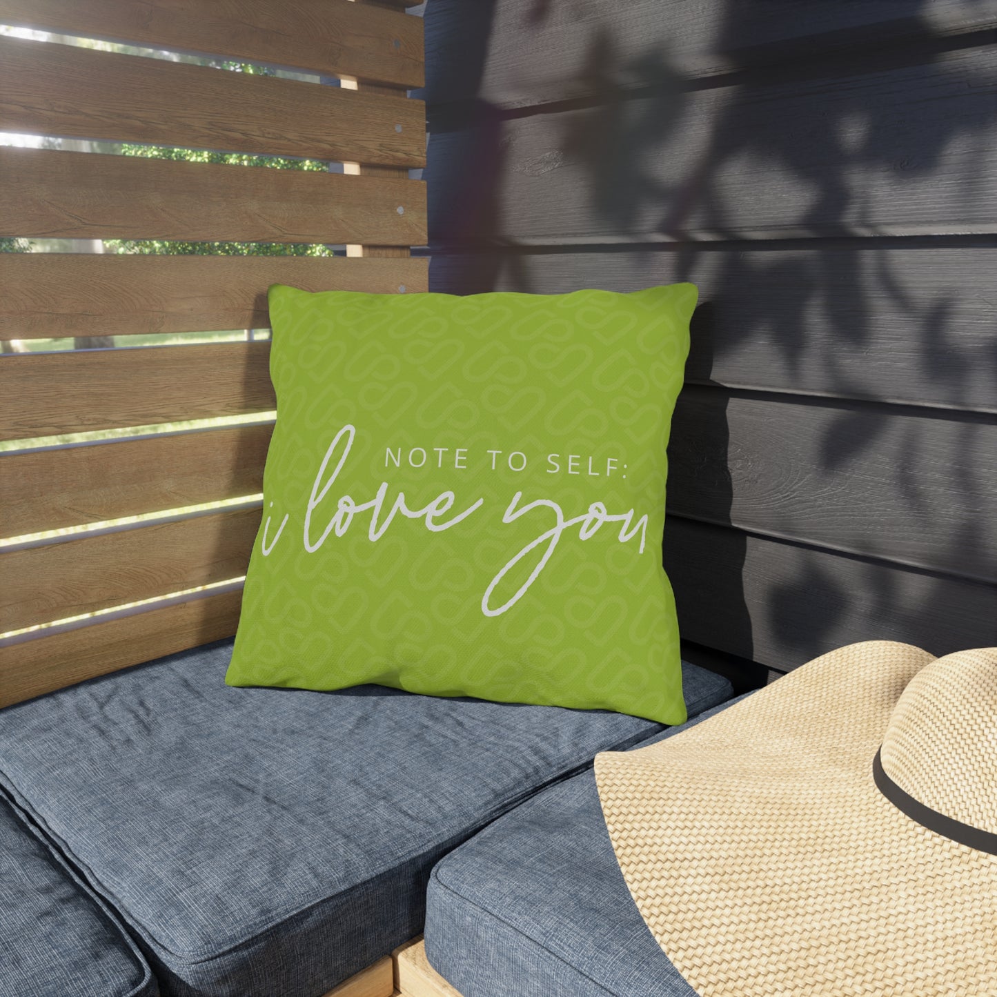 Self Care on the Green SL Green Logo Square Pillow