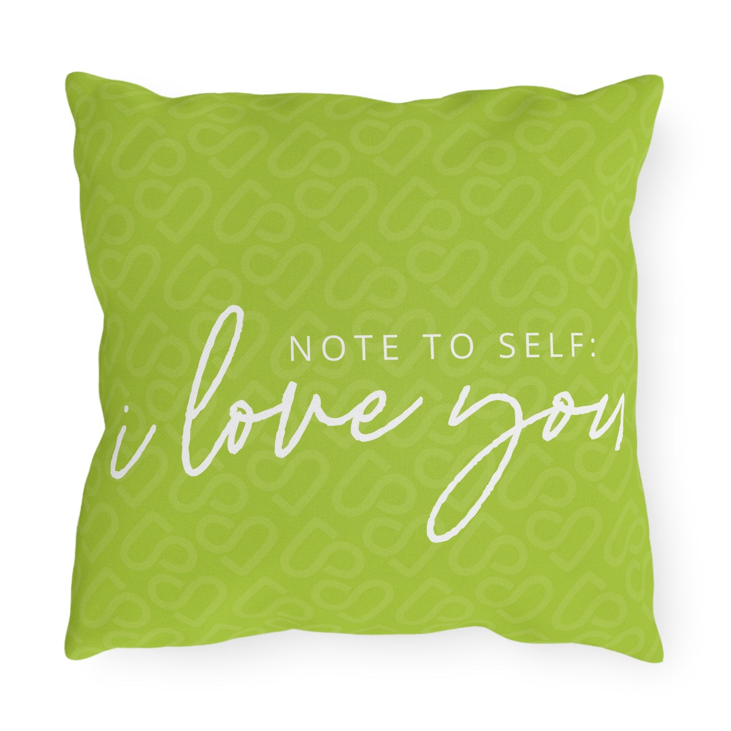 Self Care on the Green SL Green Logo Square Pillow