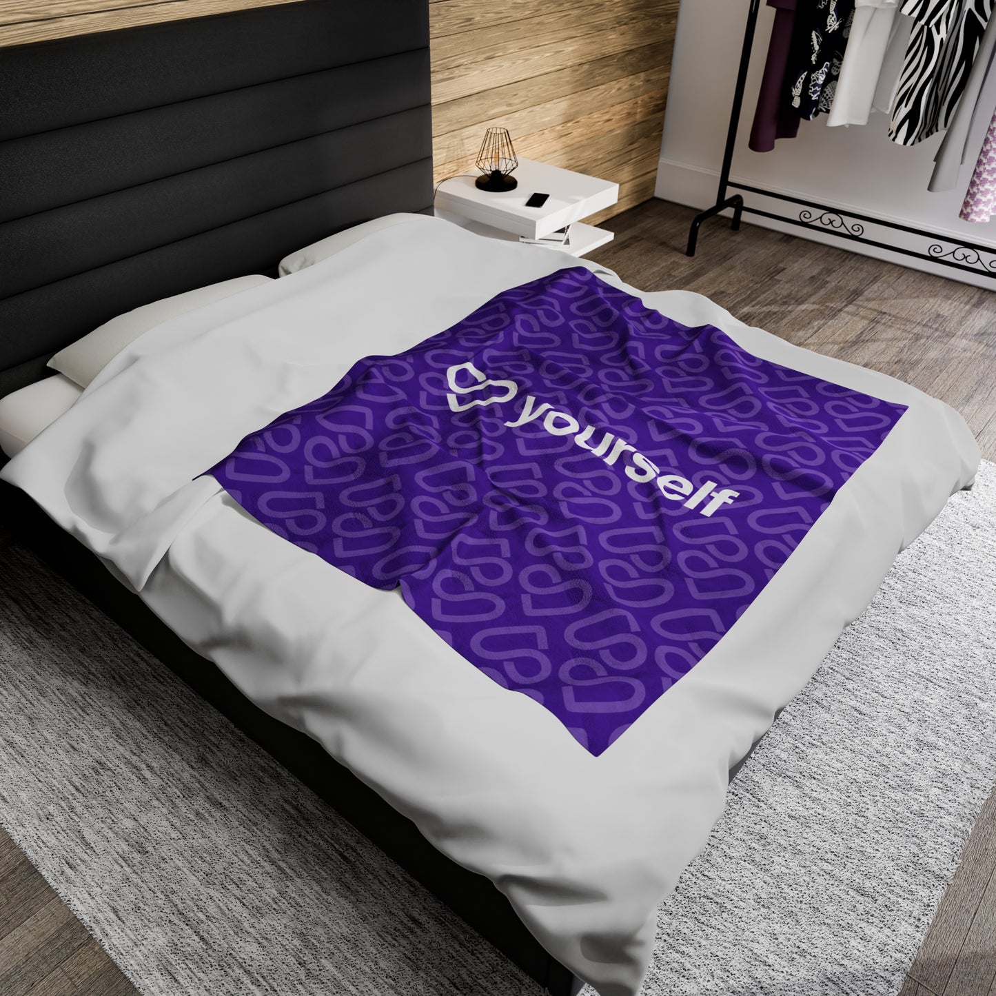 Self Care on the Green SL Purple Throw Blanket