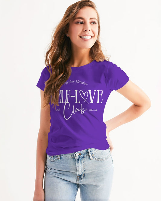 Self Love Club Purple Women's All-Over Print Tee