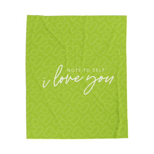 Self Care on the Green SL Green Throw Blanket