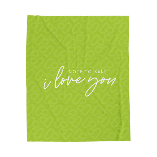 Self Care on the Green SL Green Throw Blanket