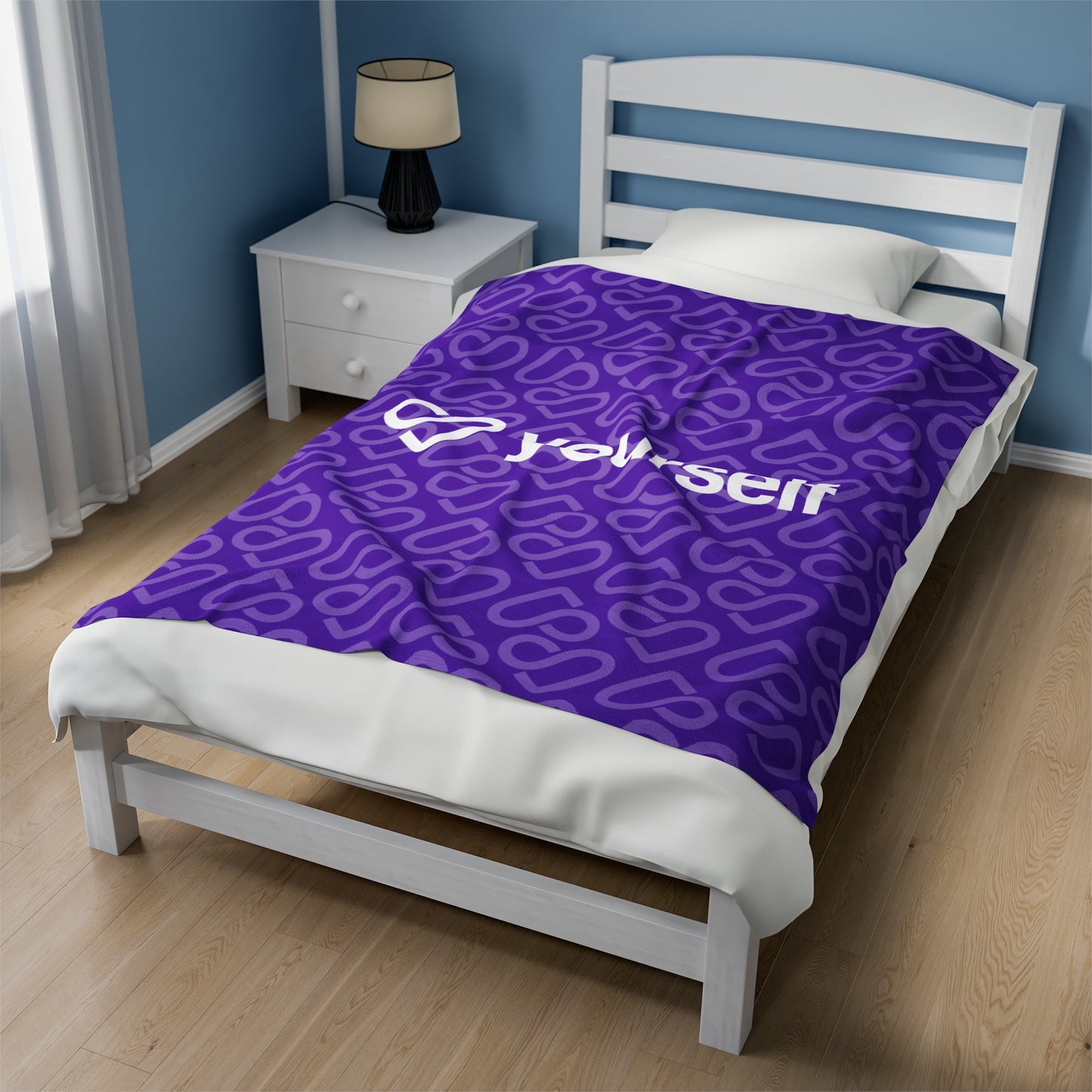 Self Care on the Green SL Purple Throw Blanket