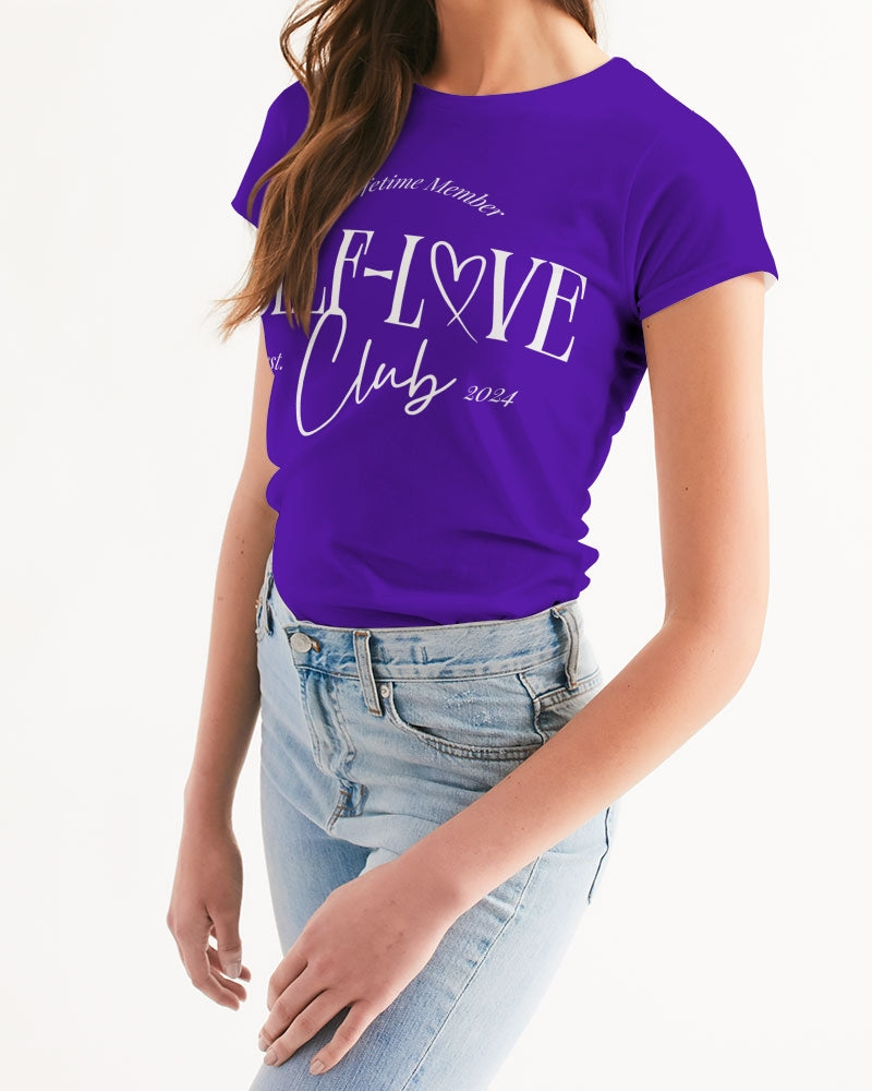 Self Love Club Purple Women's All-Over Print Tee