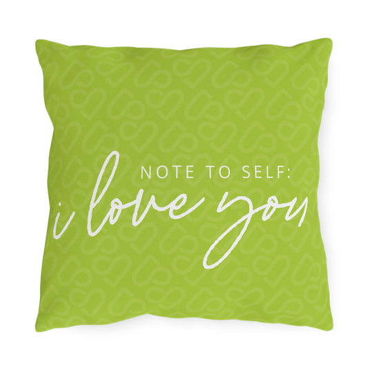 Self Care on the Green SL Green Logo Square Pillow
