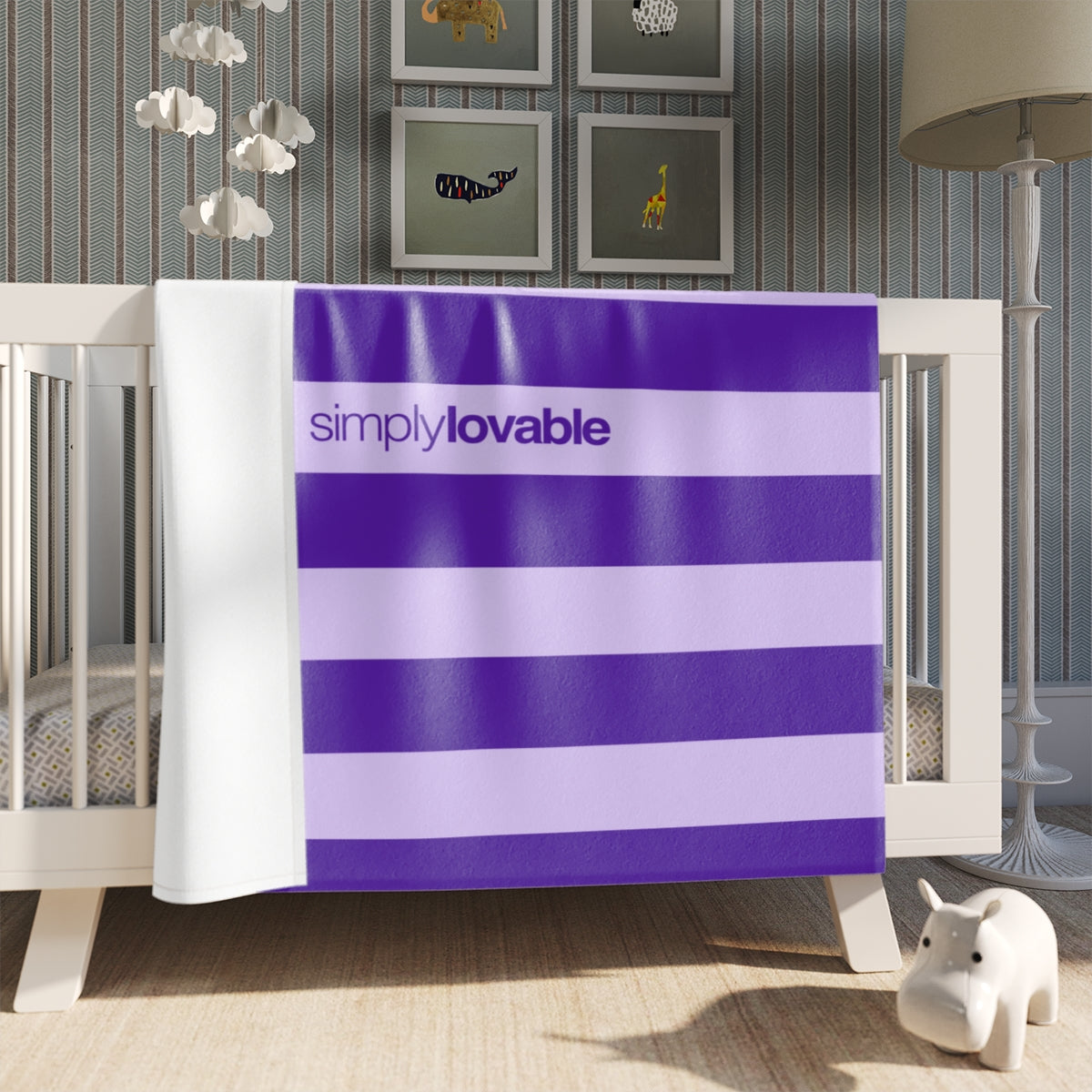 Simply Lovable Striped Throw Blanket